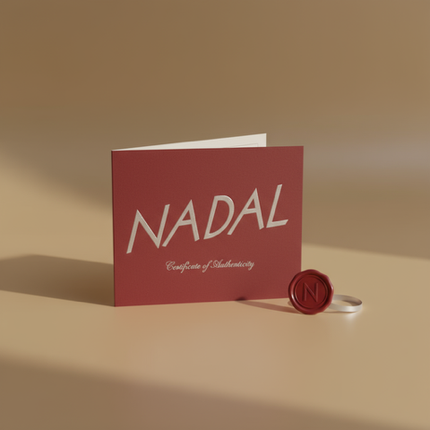 Certificado de autenticidad Nadal con sello de lacre