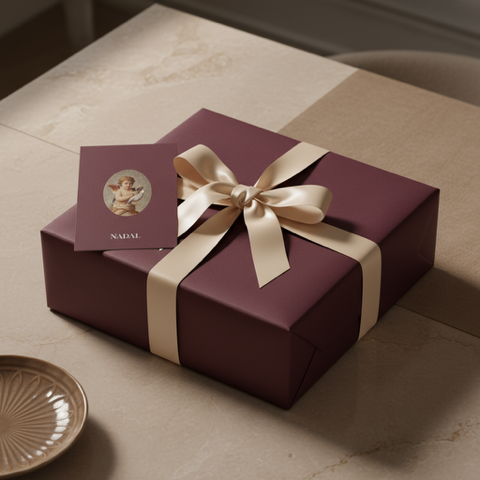 Caja de regalo Nadal con lazo
