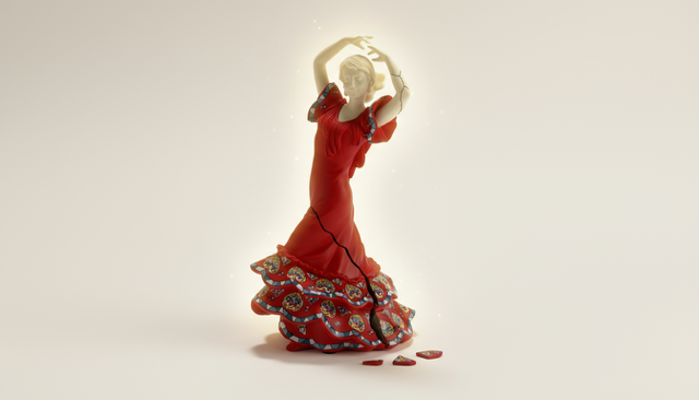 Figura de porcelana flamenca Nadal