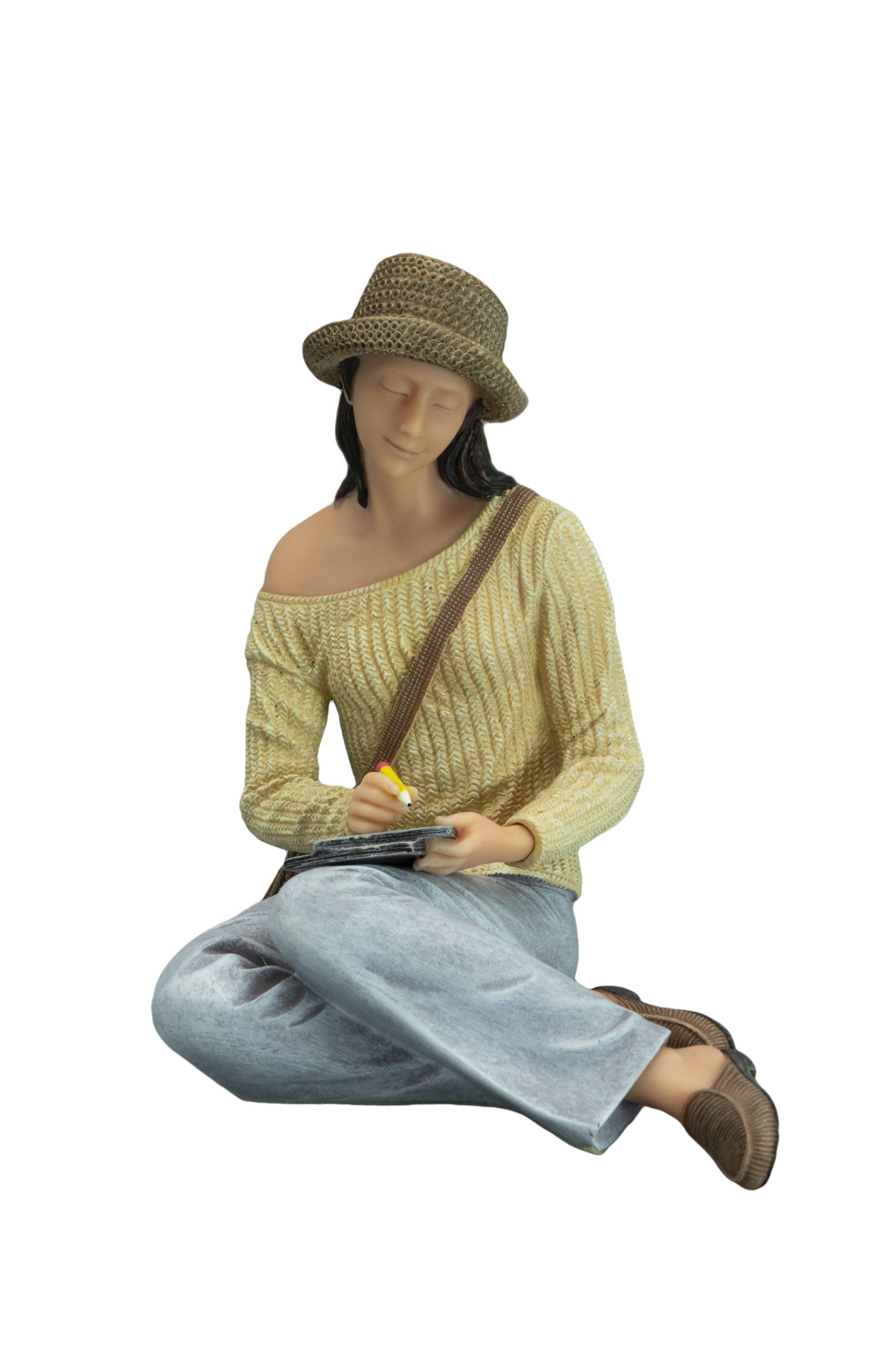 Sentada escribiendo