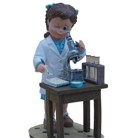 A traves del microscopio ella