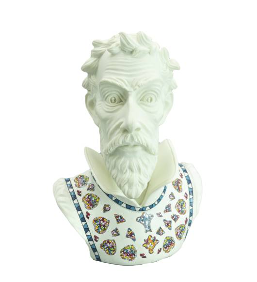 Busto Quijote teja - Memory's, Blanco