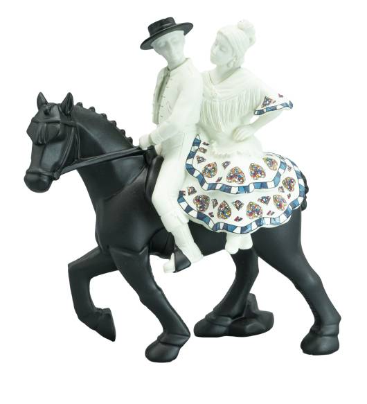 Pareja con caballo - Memory's, Blanco