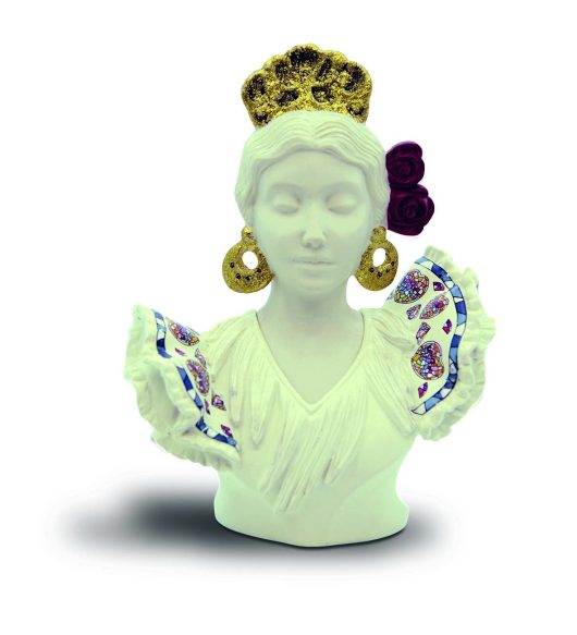 Busto sevillana teja - Memory's, Blanco