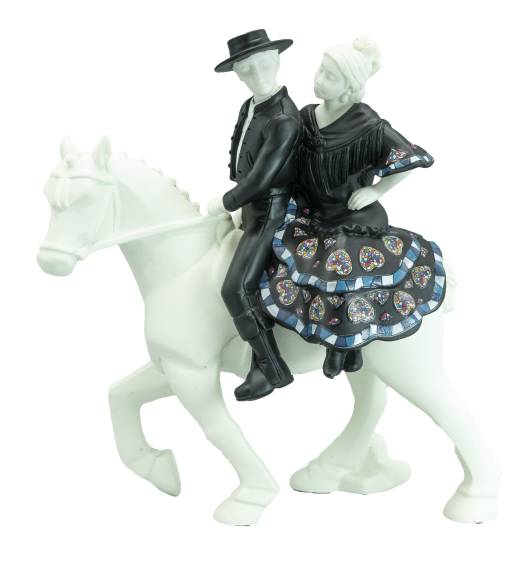 Pareja con caballo - Memory's, Negro
