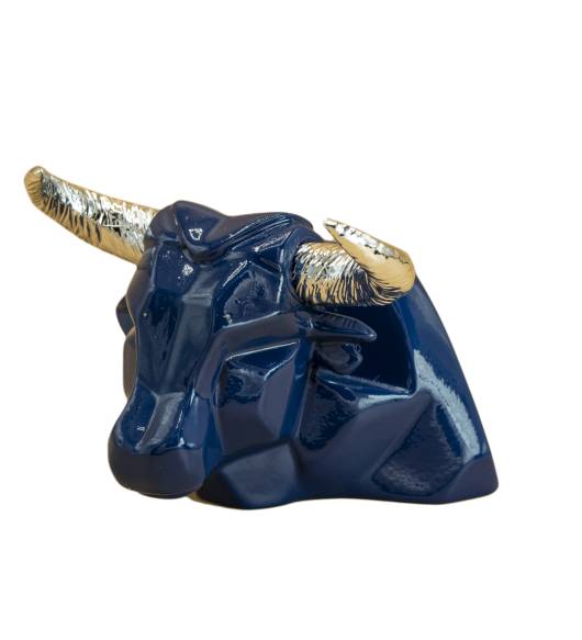 Cabeza toro P/ movil - Memory's, Azul/Plata