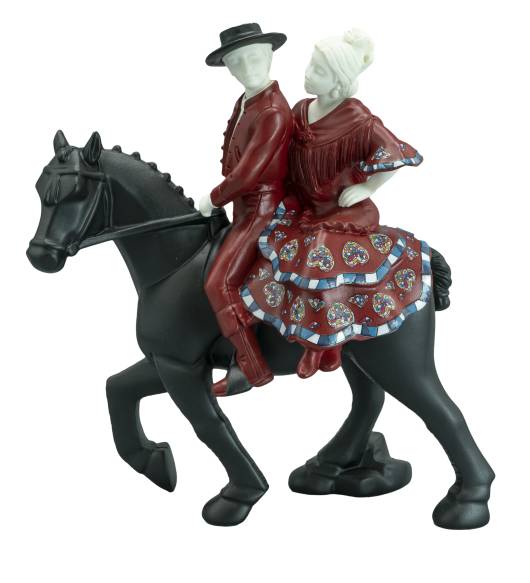 Pareja con caballo - Memory's, Rojo