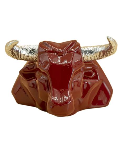 Cabeza toro P/ movil - Memory's, Rojo/Plata